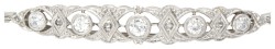 14 kt. Witgouden art deco armband bezet met ca. 0.35 ct. diamant.