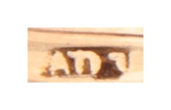 Antieke 18 kt. roségouden en zilveren ring bezet met een roos geslepen diamant.