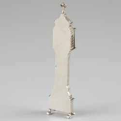 Miniatuur staand horloge zilver.