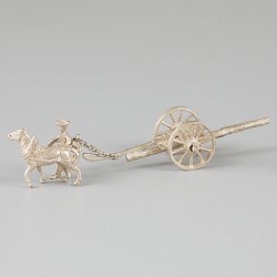 4-delig lot miniatuur rijtuigen zilver.