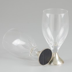 30-delige glazenset met zilveren voet.