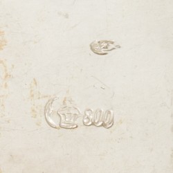 Wijwaterbakje zilver.