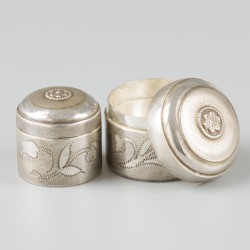 6-delige kaptafelset zilver.