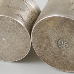 6-delige kaptafelset zilver.