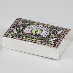 Cloisonné doos zilver.
