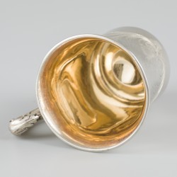 Drinkbeker zilver.