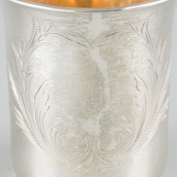 Drinkbeker zilver.