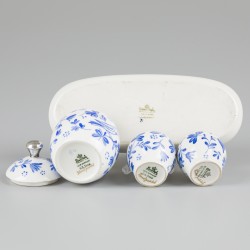 Condiment set (Rosenthal porselein) zilver.