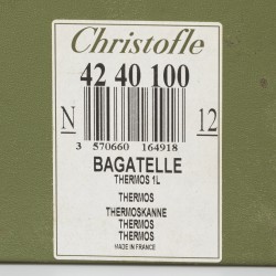 Thermoskan Christofle, model Bagatelle / Albi Large, verzilverd.