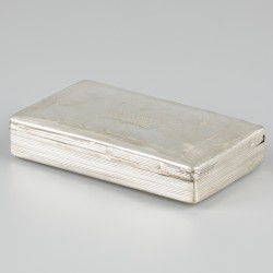 Tabaksdoos (Schoonhoven, Cornelis Monteban 1843-1880) zilver.