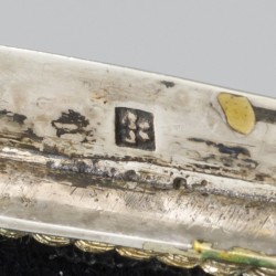 Theelepeldoos (1859) zilver.