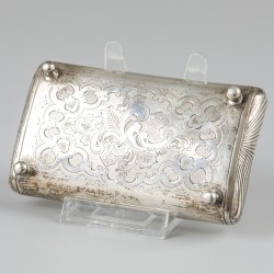 Theelepeldoos (1859) zilver.