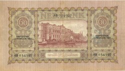 Nederland. 60 gulden . Bankbiljet. Type 1921. Type Maurits. - Zeer Fraai / Prachtig.