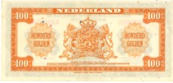 Nederland. 100 gulden . Muntbiljet. Type 1943. Type Wilhelmina I. - Zeer Fraai +.