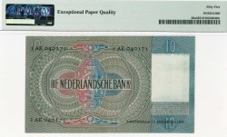 Nederland. 10 gulden . Bankbiljet. Type 1940 II. Type Meisje met druiven. - Nagenoeg UNC.