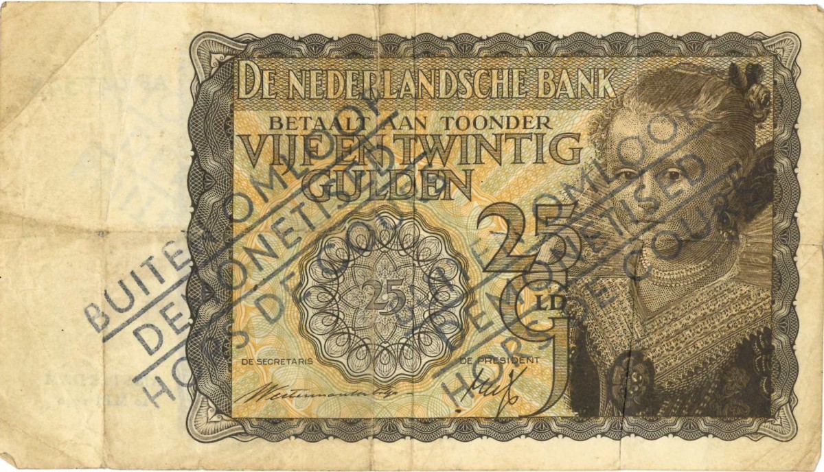 Nederland. 25 gulden . Bankbiljet. Type 1940. Type Prinsesje. - Fraai.