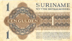 Suriname. 1 gulden . Zilverbon. Type 1950. - Extremely fine.