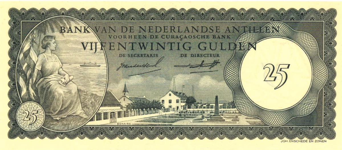 Netherlands-Antilles. 25 gulden . Banknote. Type 1963. - UNC.