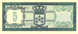 Netherlands-Antilles. 5 gulden . Banknote. Type 1967. - UNC.