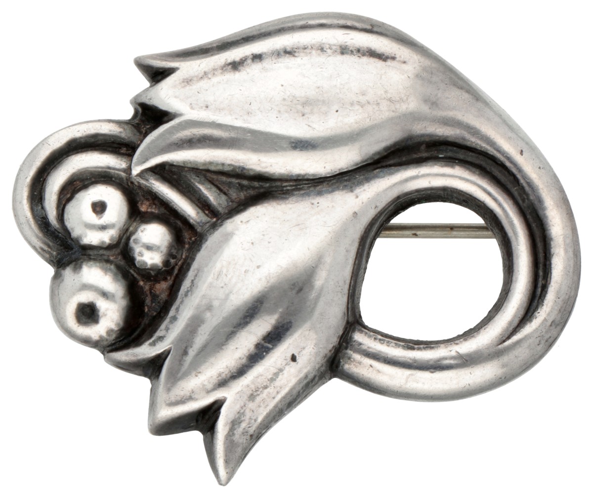 Sterling zilveren no.100A 'Tulip' broche door Georg Jensen.