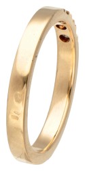18 kt. Geelgouden rivière ring bezet met ca. 0.09 ct. diamant.