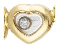 Chopard 'Happy Diamonds I Love You' 18 kt. geelgouden armband bezet met ca. 0.20 ct. diamant.