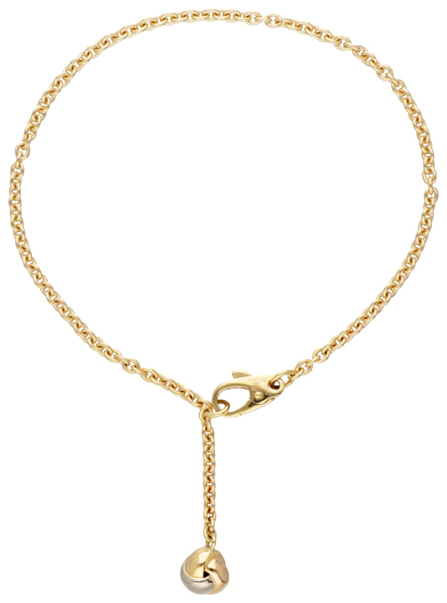 Cartier 18 kt. tricolor gouden 'Love Knot Charm' armband.