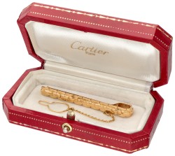 Vintage Cartier 18 kt. geelgouden 'Maillon Panthere' dasspeld.