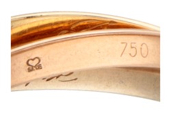 Vintage 18 kt. tricolor gouden Les Must de Cartier 'Trinity' ring.