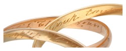 Vintage 18 kt. tricolor gouden Les Must de Cartier 'Trinity' ring.