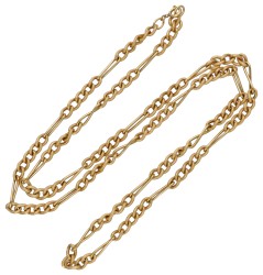 18 kt. Geelgouden figaro schakelcollier.