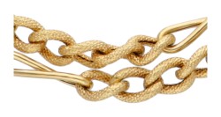 18 kt. Geelgouden figaro schakelcollier.
