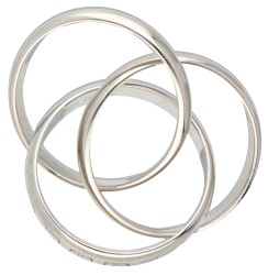  Les Must de Cartier 18 kt. witgouden 'Or, Amour et Trinity' ring.