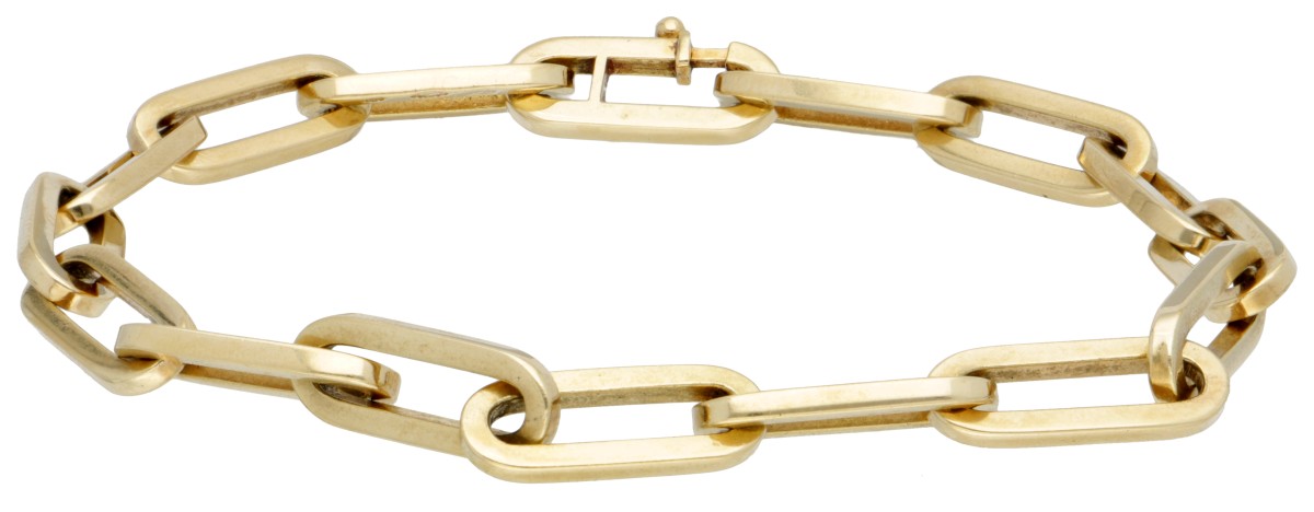 14 kt. Geelgouden close forever anker-schakelarmband.