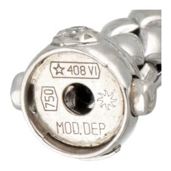 Chimento 18 kt. witgouden collier met hartvormige hanger.