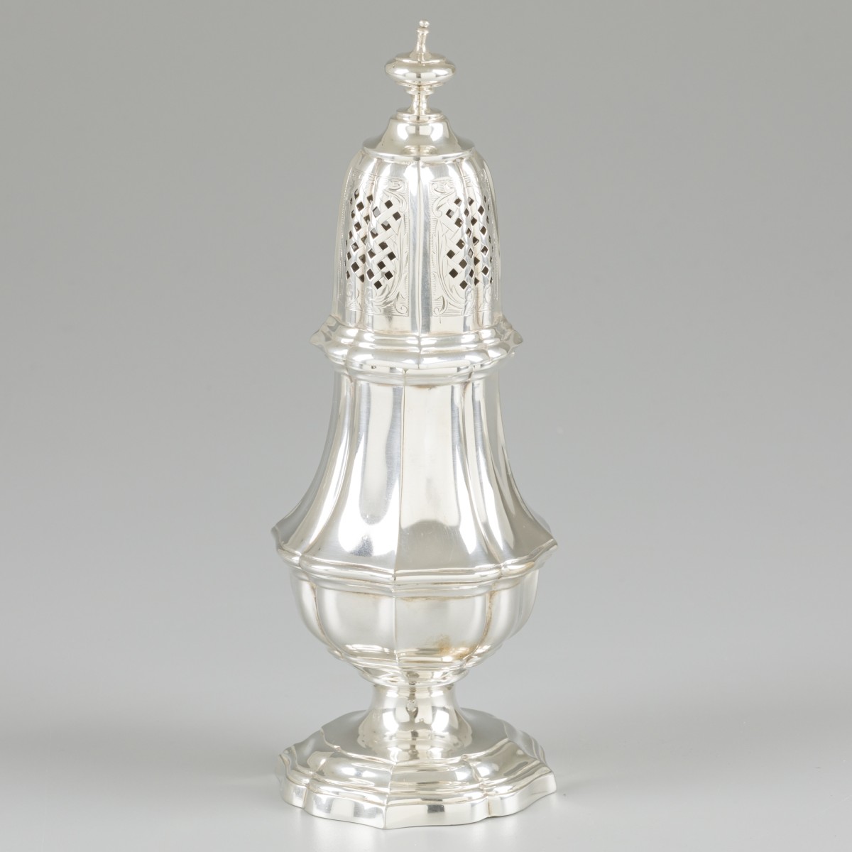 Suikerstrooibus zilver.