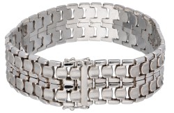14 kt. Witgouden schakelarmband.