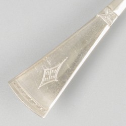 Taartschep zilver.