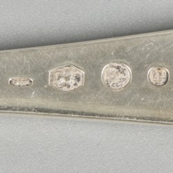 Taartschep zilver.
