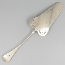 Taartschep zilver.