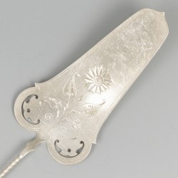 Taartschep zilver.