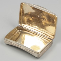 Snuiftabakdoosje zilver.