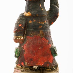 Een houten beeld, Indonesië, circa 1900.