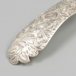Sauslepel zilver.