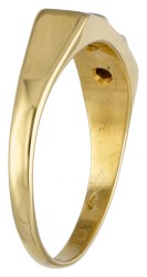 18 kt. Geelgouden ring bezet met ca. 0.15 ct. diamant.