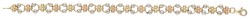 14 kt. Tricolor gouden schakelarmband.