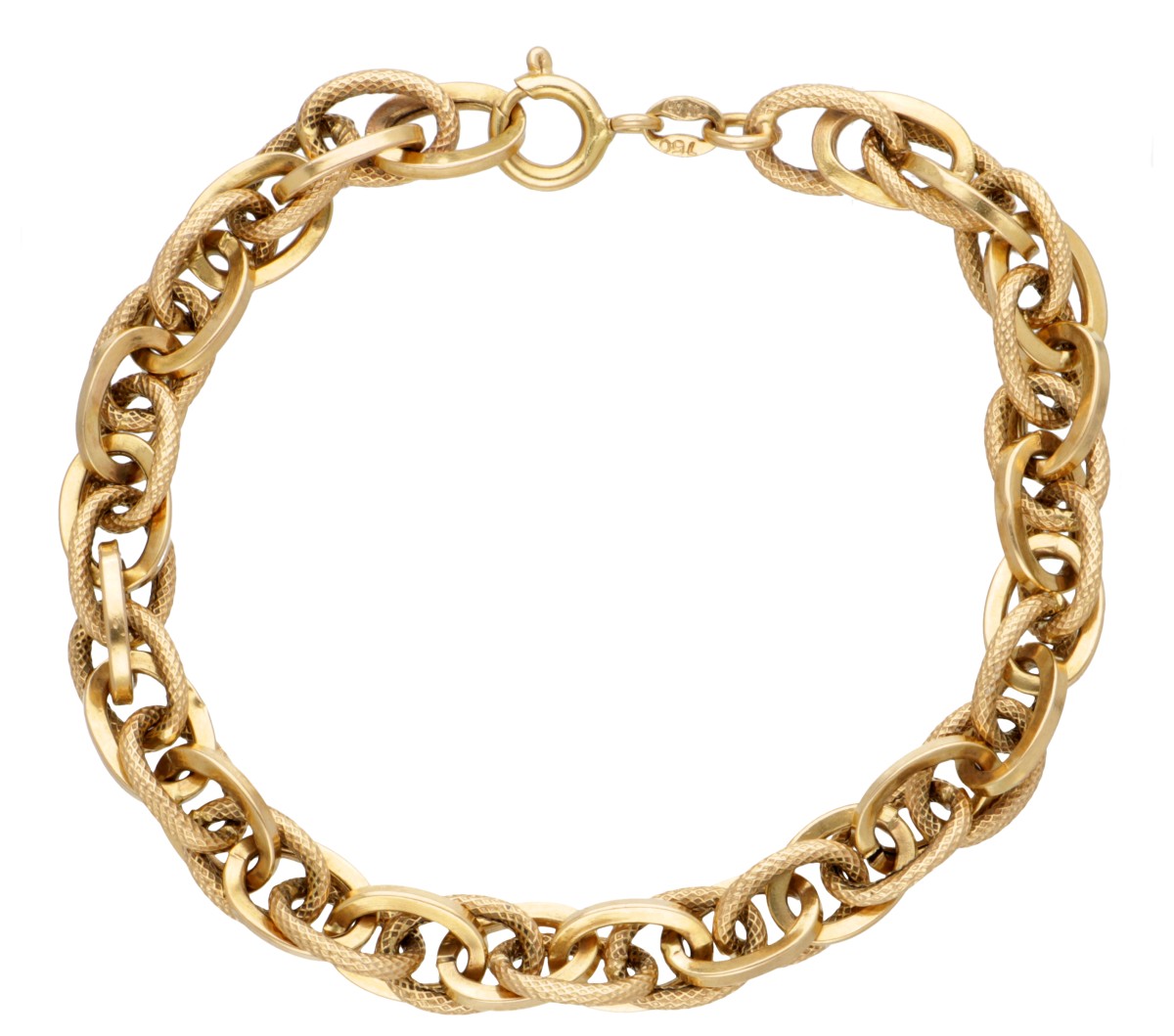 18 kt. Geelgouden Prince of Wales schakelarmband.