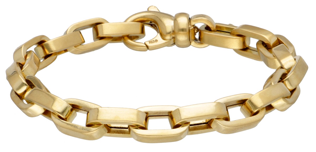 14 kt. Geelgouden anker-schakelarmband.