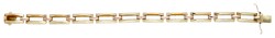 14 kt. Bicolor gouden retro schakelarmband.