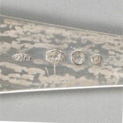 Taartschep zilver.